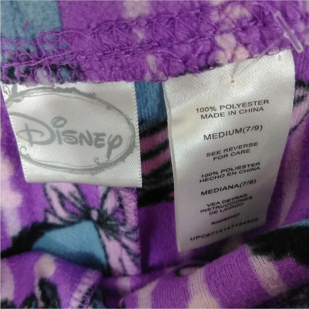 Disney Eeyore Winnie The Pooh Purple Fuzzy Stretchy Women's Pajama Pants Pjs - Picture 4 of 4